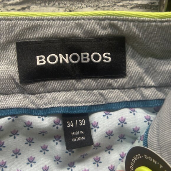 EUC Bonobos Men's Lime Green Stretch Washed Chinos Size 34W 30L - Picture 9 of 15